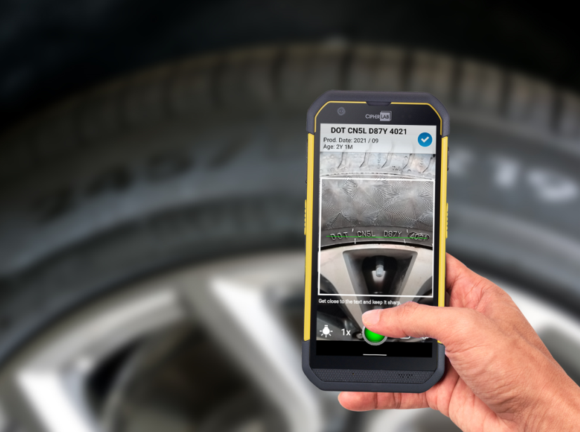 タイヤの製造番号・TIN（Tire Identification Number)の読取り